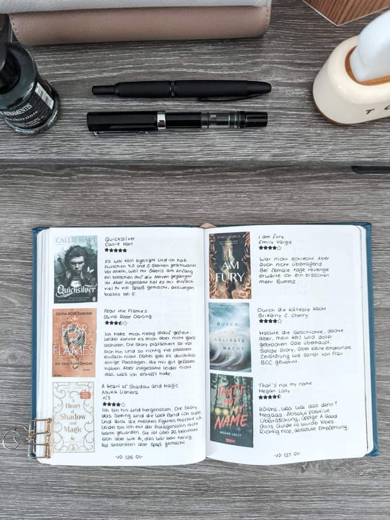 Kurzrezensionen zu gelesenen Büchern im Readingjournal