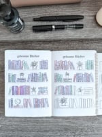 ausgedrucktes und eingeklebtes Bücherregal