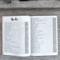 Eine minimalistische Leseliste im Bookjournal